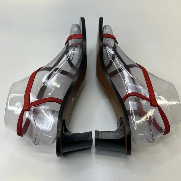 ATP Atelier Sandals High Heel Open Toe Strappy Leather Shoes Red Brown Size 38 8 - Picture 7 of 12